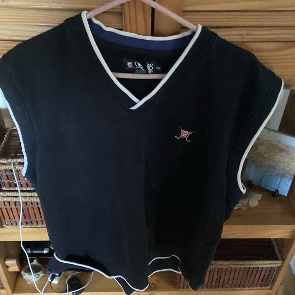 Ralph Lauren Black V-Neck Sweater Vest Vintage